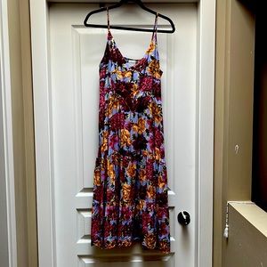 Auguste The Label Spaghetti Strap Floral MIDI Dress